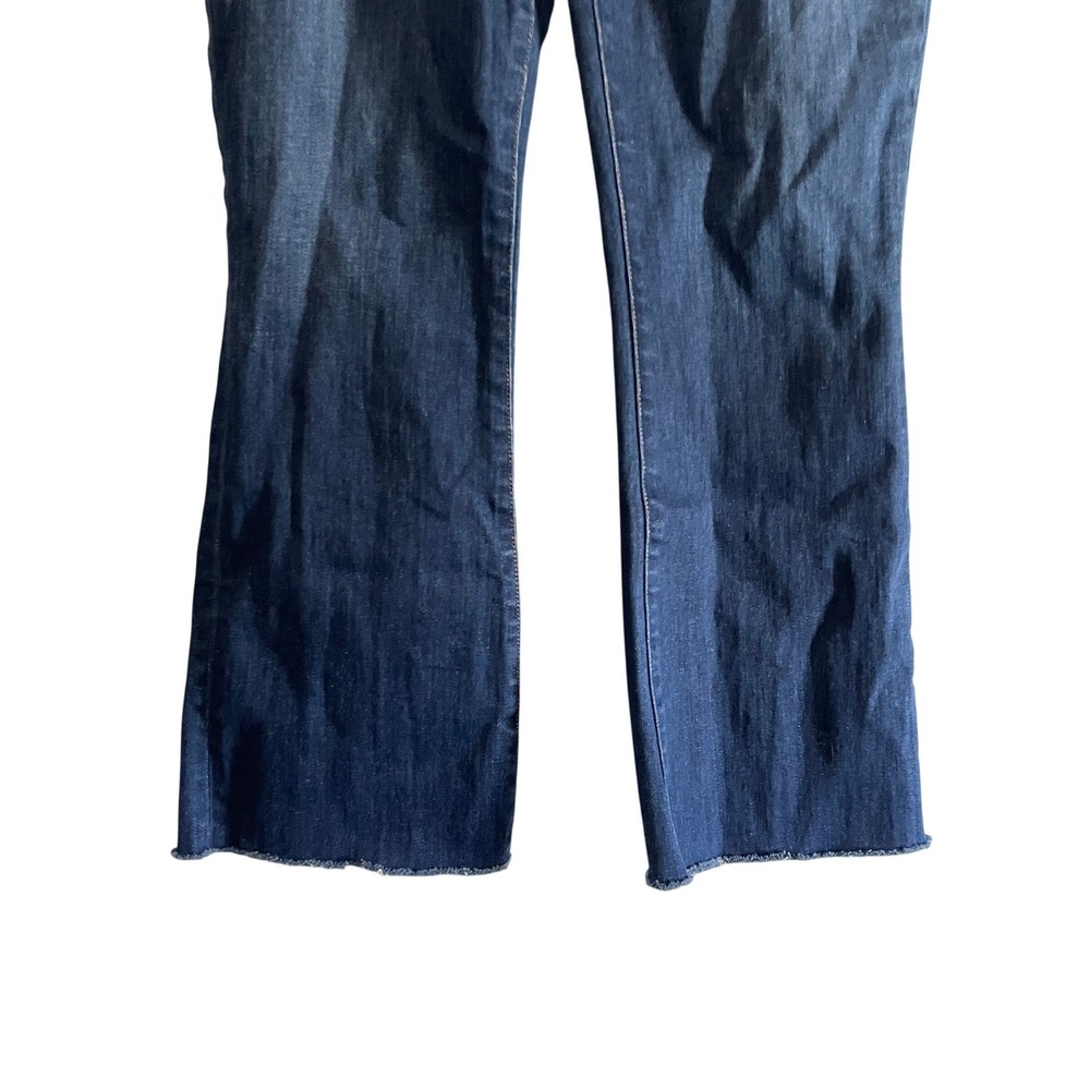 Frank Eileen Killian High Rise Straight Leg Raw Hem Stretch Jeans Size 27 Blue - Picture 11 of 12